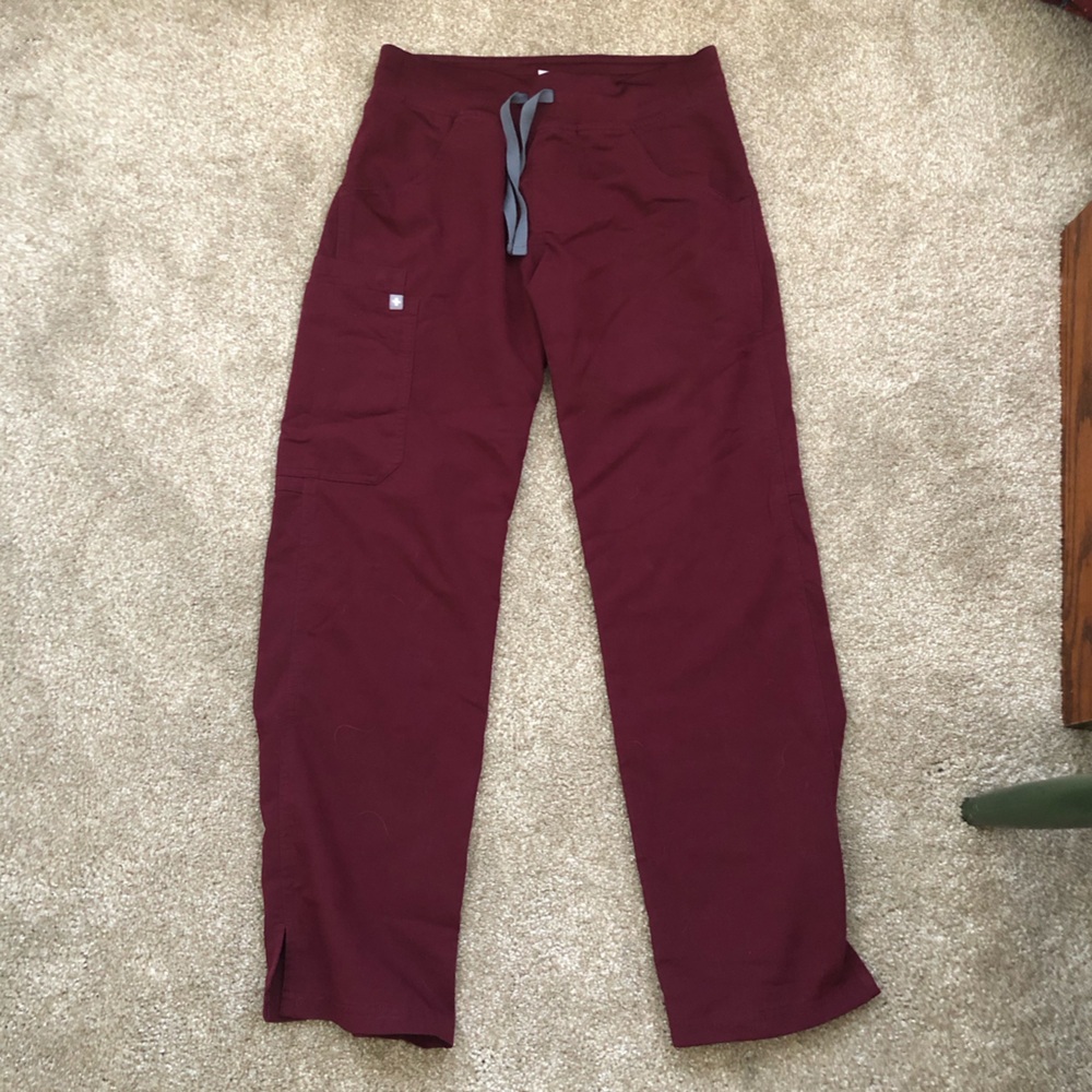 Figs Kade Scrubs in Burgundy